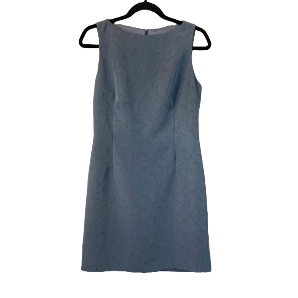 Vintage 90s Blue Patterned Midi Dress